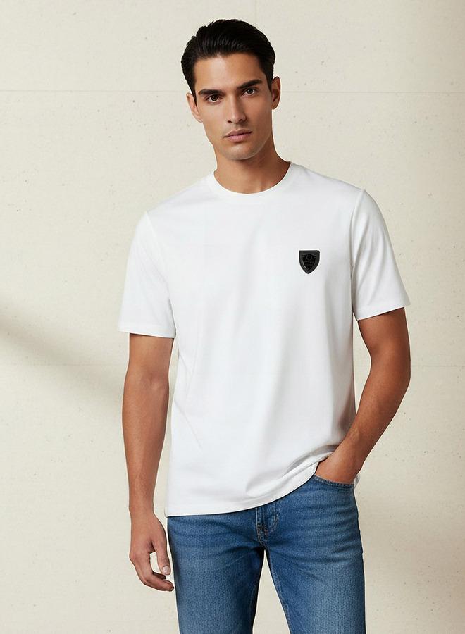 Emperor Men Regular Fit Crew Neck Short Sleeve Badge Accent T-shirt - Image 1
